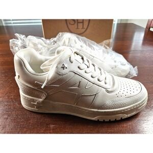 New $295 ASH Blake White Leather PLatform Sneakers‎ Shoes Womens 41 US 10